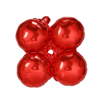 10pcs 18 collu četru lapu āboliņš balonu sarkanu, zaļu balonu ziemassvētku puse apdares balonu apdare, arkas, balonu