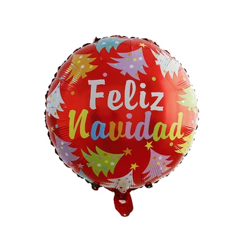 10pcs 18inch Priecīgus Ziemassvētkus spāņu Folijas Baloni Feliz Navided Ziemassvētki Partijas Apdare Piederumi Bērniem Rotaļlietas Jaunu Gadu TE AMO Globos