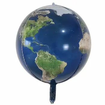 20PCS 22inch 4D Zemes Folijas gaisa Balons Zemes Diena Pasaules Kartē Baloni Green Day Air Ball Dzimšanas dienas svinības Rotājumus Bērniem Ballon Dekori