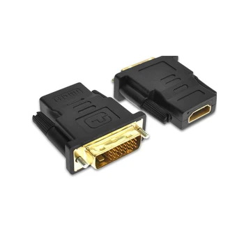 24+1 24K Zelta Pārklājumu Savienotājs DVI Vīrietis ar HDMI saderīgas Sieviešu Pārveidotāja Adapteris Atbalsta 1080P HDTV Projektors Adapteri
