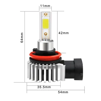 2gab H4 Led priekšējo Lukturu Automātiskā Super LED Spuldzes Auto Miglas Spuldzes H1, H3, H7 LED H11 9005 9006 HB3 HB4 12000LM 12V Diodes Lukturi