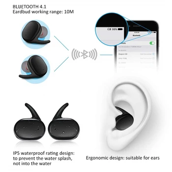 3D Stereo Skaņu Mūzikas Y30 Bezvadu Blutooth Austiņas 5.0 Austiņas Trokšņa Slāpēšanas auss Earbuds Android, IOS Mobilo Telefonu Pākstis
