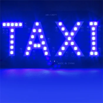 4 Krāsu Taksometru Priekšējā Vējstikla Zīme Baltu LED Taksometru Gaismas Lampas Spuldzes