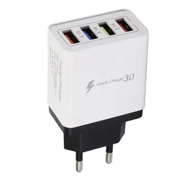 4 USB Ports Krāsains Ceļojumu Lādētājs Uzlādes Vadītājs Indukcijas lādētāju, USB Quick Mobilā Tālruņa Lādētājs, Telefona Adapteri