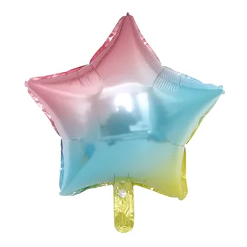 5PC 18-collu Varavīksnes krāsas Alumīnija folijas gaisa balons hēlija baloni, Kāzas, dzimšanas dienas svinības apdare piegādes globos