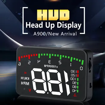 A900 HUD (Head-Up Display Universālā HD Monitors Transportlīdzekļa Vējstikla Projektoru Hud Projektoru OBD2 EUOBD Automašīnu Braukšanas Ātruma Mērītājs