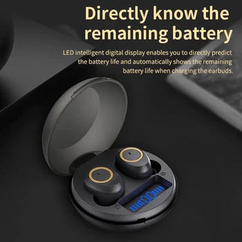 Bluedio D3 bezvadu austiņas portable earbuds touch kontroli BT 5.1 ausu austiņas ar uzlādes ja akumulators displejs