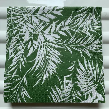 Dekupāža papīra salvetes elegantā audu vintage dvieļu zaļā monstera ziedu lapu dzimšanas dienu, kāzu svinības, skaistu viesnīcu dekoru 20