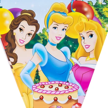 Disney Rozā Princese Happy Birthday Party Apdare Bērniem, Meitenēm, Baby Duša, Tases, Šķīvji Banner Cepure, Salmu Balonu Grupa Krājumi