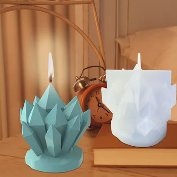 DIY Kristāla Epoksīda Pelējuma Kristāla Klastera Apdare, Pelējums uz Silikona Pelējuma Sveču Dekorēšana 3D Sveču liešana Ledus Ziepju Veidnes
