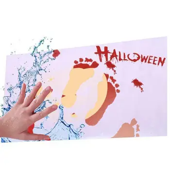 Halloween Horro Vannas Paklājiņš Krāsa Mainās Lapa Sarkani Slapjš Padarīt Jūs Asiņošana Pēdas Dušas Paklājs Vannas Istaba Dāvanas