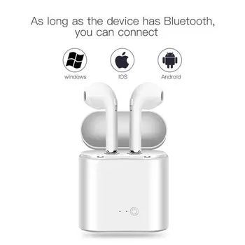 I7s Tws Bluetooth Austiņas Mini Bezvadu Earbuds Ar Uzlādes Lodziņā i7 Sporta Brīvroku austiņu Bezvadu Austiņas Xiaomi tālruni