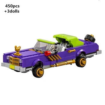 JAUNS Jokers Bēdīgi Lowrider Konvertējamās Auto Celtniecības Bloki Radošo Transportlīdzekļa Klasisko Filmu Modelis Nosaka Ķieģeļi Bērniem Rotaļlietas