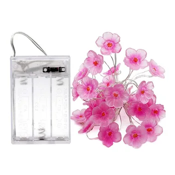LED Akumulatora Lampiņa String Āra Ūdensizturīgs Dārza Dekoratīvo Ziedu lampas