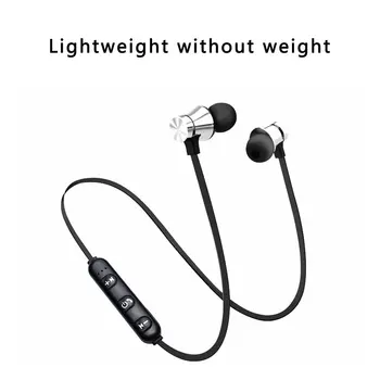 Magnētiskā Bezvadu Austiņas Bluetooth saderīgas Austiņas Stereo Sporta Ūdensizturīgs Earbuds Bezvadu in-ear Austiņas ar Mic