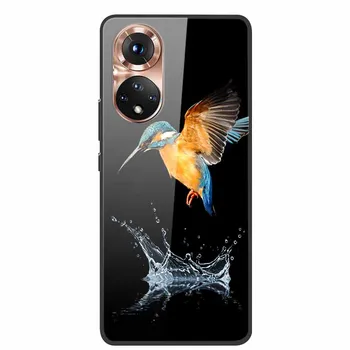 Par Huawei Honor 50 Lietā Rūdīts Stikls Grūti GAB Aizmugurējo Vāciņu, Par Godu 50 Pro 50Pro Telefonu Gadījumos Honro50 Ir 2021. Modes Iespiesti Būtiska