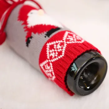 Trikotāžas Džemperis Vīna Pudeles Vāciņu Ziemassvētki Vīna Pudele Dekori Ziemassvētku Kāzas, Dzimšanas Dienas Svētku Partijas Apdare