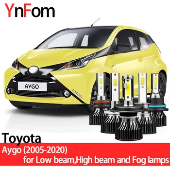 YNFOM LED priekšējie lukturi komplekts Toyota Aygo B1 B4 2005-2020 tuvās gaismas,Augstas gaismas,miglas lukturi,auto piederumi,auto lukturu spuldzes