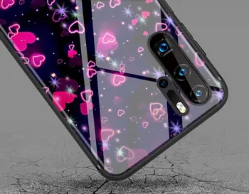 Zvaigžņu gaisma mirdzēja mākslas Huawei P Smart Z Plus 2019 P30 P20 Pro P9 P10 P8 Lite Plus Super Spilgti Melna Telefonu Gadījumā
