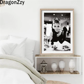 Audrey Hepburn Plakāti Vintage Mākslas Audekls Gleznošanai Drukāt Hepburn Melna Kleita Attēlu viesistaba, Guļamistaba, Bāra Mājas Dekoru