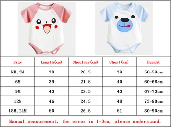Ir 2021. Jaundzimušo Bērnu Romper Zīdaiņu Īsām Piedurknēm Puika Girls Karikatūra Drēbes Meitenei Drukāt Uzvalks Dzimis Lien Mazulim 0-24M