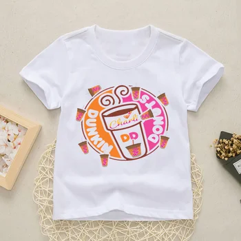 Ir 2021. Jaunu Produktu Karstā Pārdošanas Donut Meiteņu T-krekls Smieklīgi Grafikas Vasaras Bērnu Apģērbu Gudrs Drukāt Zēnu T Krekls ar Īsām Piedurknēm,YKP043