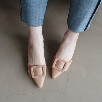 Ir 2021. Pavasarī un Rudenī korejiešu Versija Modes Sandales Papēža Sekla Padoms Sieviešu Kurpes Sodu Augsta Papēža Kurpes Zilā Pliks Magenta