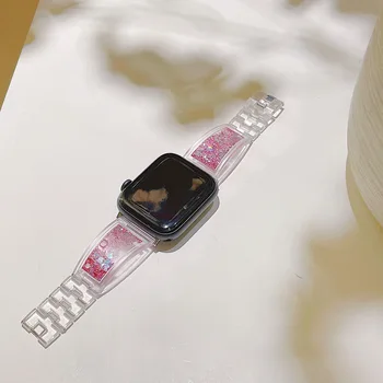 Jaunākās Skaidrs, siksnu Apple Skatīties Joslā, Sērija 6 SE 5 4 44mm 42mm Pārredzamu Correa par iwatch 6 5 3 2 1 38mm 40mm Plastmasas cilpa