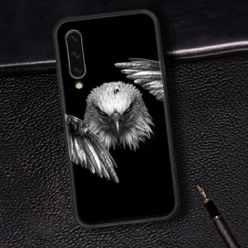 Karalis Putnu Eagle Hawk Telefonu Gadījumā Vāciņš Samsung Galaxy A7 8 10 20 20e 21 30 30 31 41 50 50 51 70 71 91 black Atpakaļ