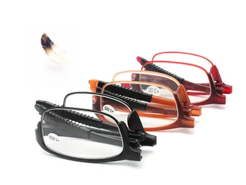 Klasisks salokāms lasīšanas brilles sveķu Lēcas Locīšanas Lasīšanas Brilles vīrieši sievietes TR90 vecuma tālredzība brilles +100 līdz +400