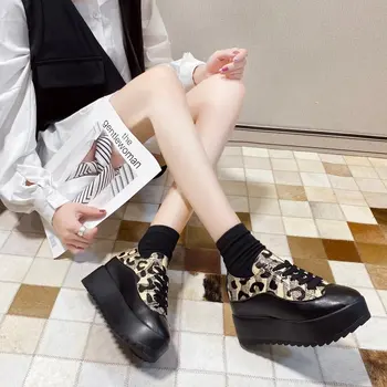 Leopards Drukāt, Sieviešu Čības, Sandales Mueller Vasaras Kurpes Jaunas Biezu Zoli Modes Ādas Instagram Pop Kurpes Sieviešu Sneaker