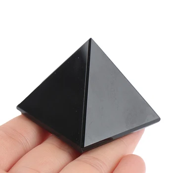 Obsidian Piramīdas Dabas Pulēta Virsma Melnā Kristāla Reiki Enerģijas Akmens Minerālu Paraugu Piramīdas, Dekoratīvi Darbvirsmas Dekori