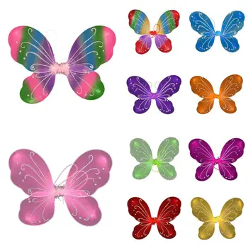 Pieaugušajiem Un Bērniem Pixie Wings Pasaku Liels Daudzkrāsains Tauriņš Kleitu, Tērpu, Aksesuārus Sievietēm, Bērniem, Meitenēm, Spārni