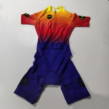 Tres Pinas Augstas Kvalitātes Sievietēm Ar Īsām Piedurknēm Triatlona Jersey Iestatīt Ķermeņa Uzvalks Skinsuit Maillot Mtb Riteņbraukšana Okeāna Varavīksnes Ciclismo#1