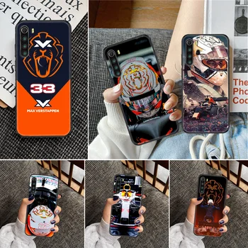 Verstappen F1 33 Phone Gadījumā Xiaomi Redmi Piezīme 7 8 9 10 7.A 8T 9.A 9T 9S 10S Pro black 3D coque mākslas hoesjes luksusa buferi