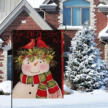 Ziemassvētku Dārza Karoga Santa Claus veļa Āra Mājās Apdare Brīvdienu mājas Pagalmā Āra Logu Iela Dekoru Karogi 40*30 cm